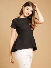 Load image into Gallery viewer, Black Schiffli Top