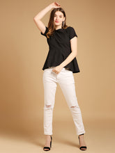 Load image into Gallery viewer, Black Schiffli Top