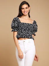 Load image into Gallery viewer, Smocked Puff Sleeve Top