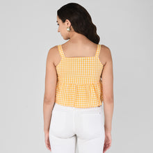 Load image into Gallery viewer, Yellow Gingham Top