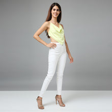 Load image into Gallery viewer, Satin Cowl Top - Lemon