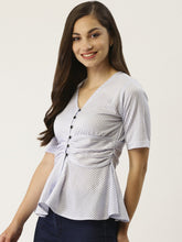 Load image into Gallery viewer, Striped Peplum Top