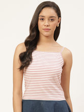Load image into Gallery viewer, White Striped Cami Top