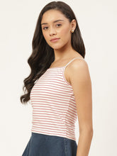 Load image into Gallery viewer, White Striped Cami Top