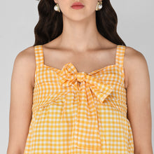 Load image into Gallery viewer, Yellow Gingham Top

