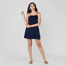 Load image into Gallery viewer, Blue Strappy Skater Dress
